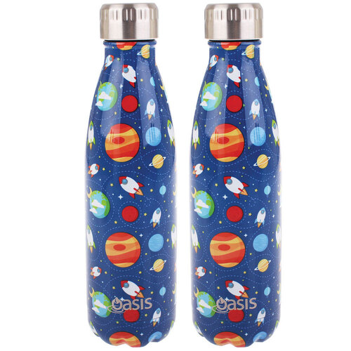 2PK Oasis 500ml Double Wall Insulated Bottle - Outer Space