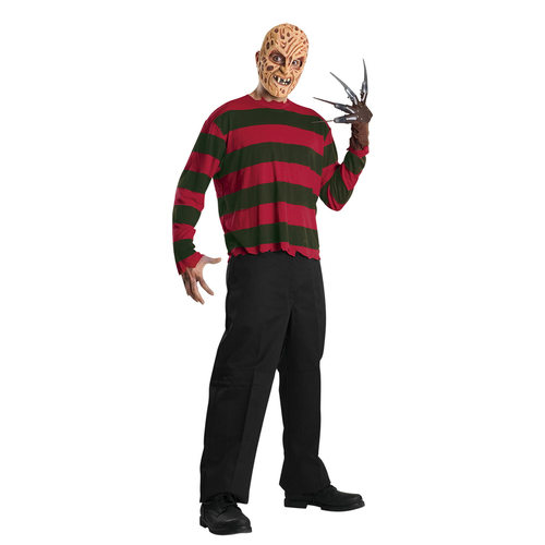 Nightmare On Elm Street Freddy Krueger Top Costume Party Dress-Up - Size Standard