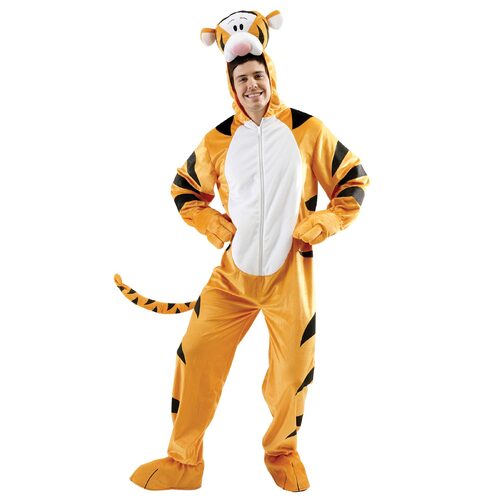 Rubies Winnie The Pooh Tigger Adults Jumpsuit Dress Up Costume - Size XL