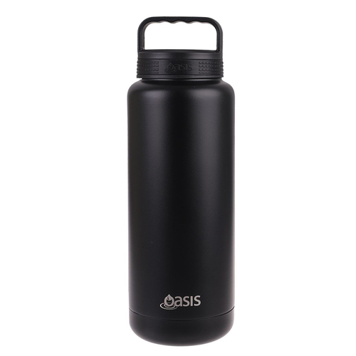 Oasis1.2L Double Wall Insulated Titan Bottle Stainless Steel - Black