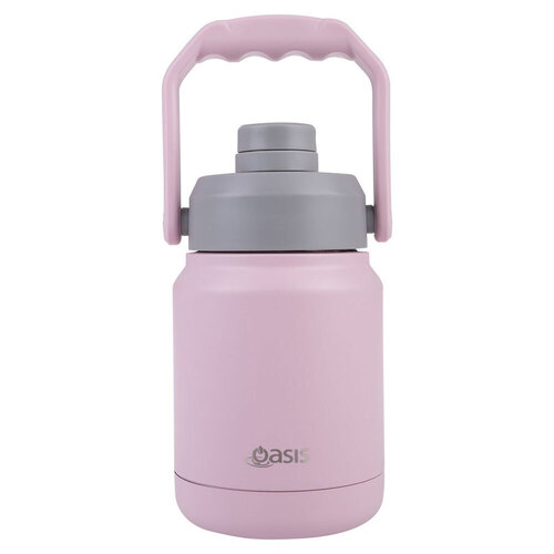 Oasis 1.2L Insulated Mini Jug Stainless Steel w/ Carry Handle - Carnation