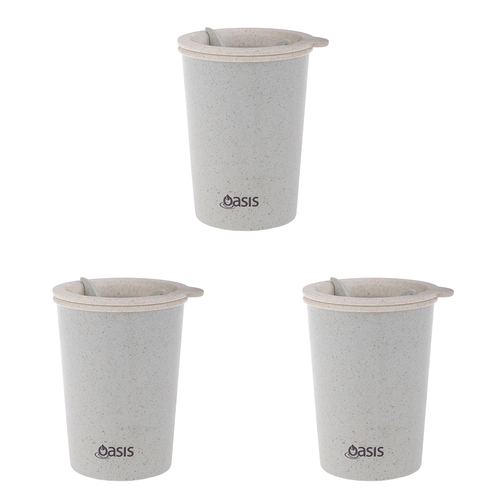 3PK Oasis Double Wall Coloured Eco Cup 300ml - Assorted