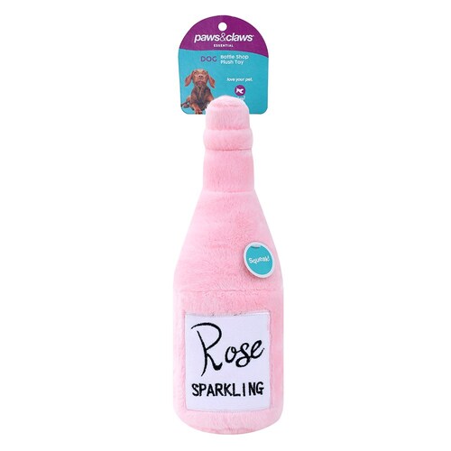 Paws & Claws 31x10cm Bottle Shop Plush - Rose