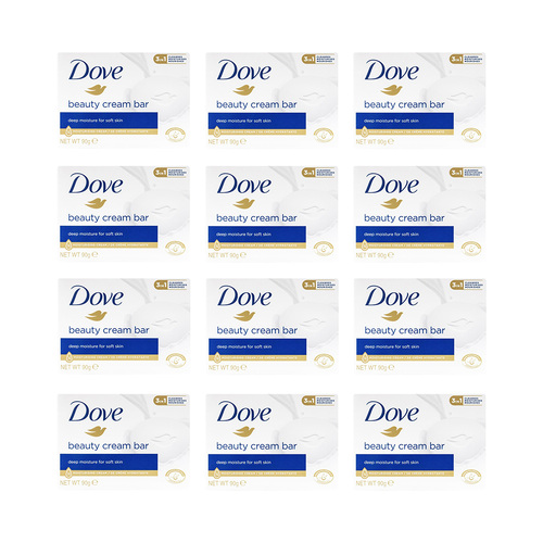 12PK Dove 90G Beauty Cream Bar Soap for Soft Smooth Skin