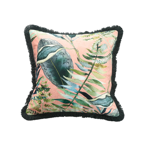 MM Linen Tropics Cushion Velvet Home Decor 50x50cm 