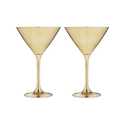 2pc Tempa Aurora Gold Martini Glass