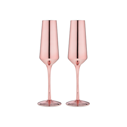 2pc Tempa Aurora Rose Champagne Glasses 225ml