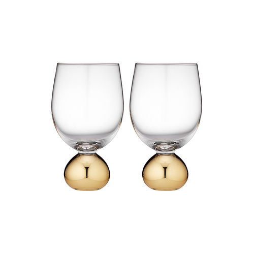 2pc Tempa Astrid Gold Wine Glass