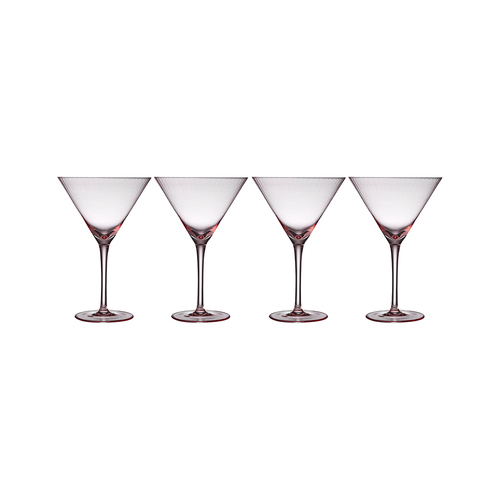 4pc Tempa Esme Blush Martini Glass