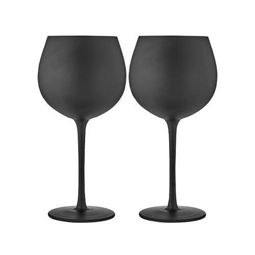 2pc Tempa Aurora Matte Black Gin Glass