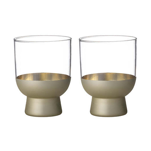 2pc Tempa Aria Gold Glass Tumbler