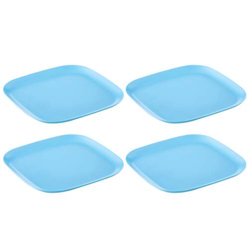 4PK Delilah Melamine 22cm Picnic Snack Plate - Blue