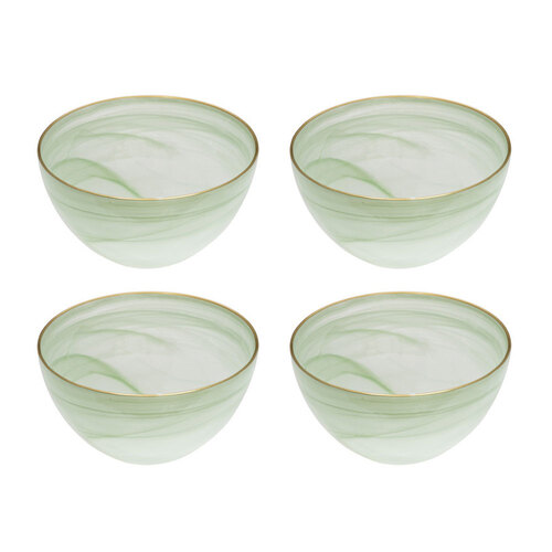 4PK Ismay 750ml Glass Soup/Rice Bowl Dinnerware - Green