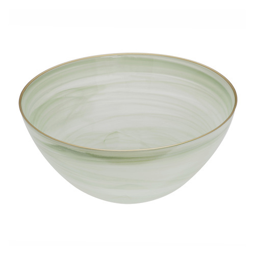 Ismay Round 2.75L Salad Glass Bowl Serving Dish - Green