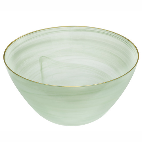 Ismay Round 5L Salad Glass XL Bowl Serving Dish - Green