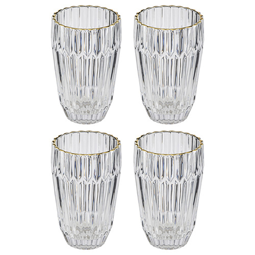 4PK Amara 300ml Highball Glass Tumbler Drink Cup - Clear