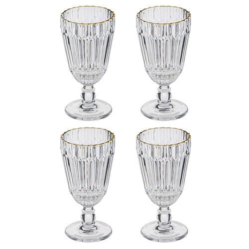 4PK Amara 250ml Wine Glass Drinking Water Cup - Clear