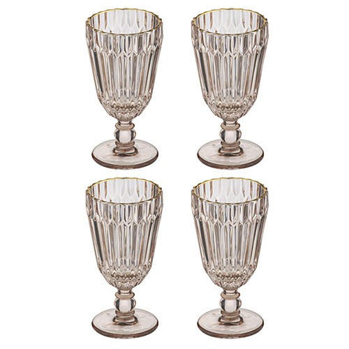 4PK Amara 250ml Wine Glass Drinking Water Cup - Coral