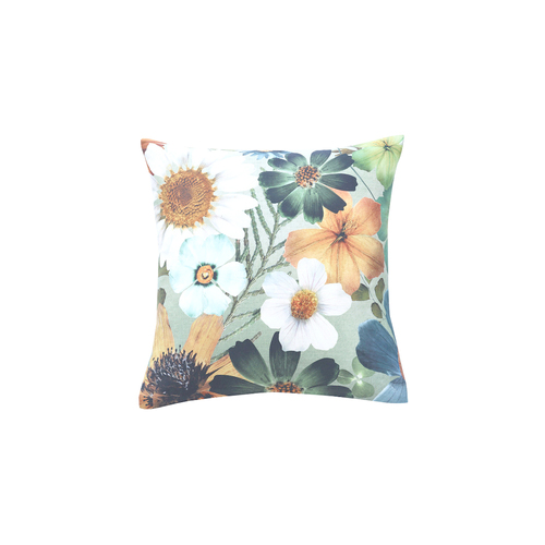 MM Linen Flowerfield European Pillowcase 65x65cm Square Green