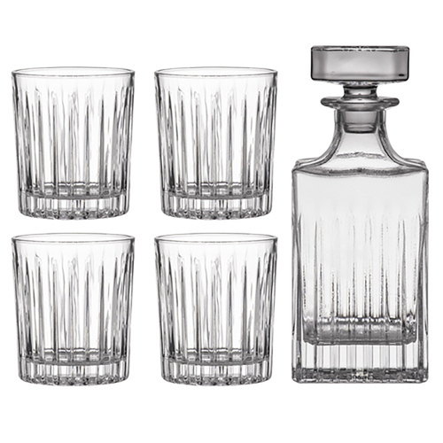 5pc Xavier Whisky 650ml Decanter & 275ml Glasses Set - Clear