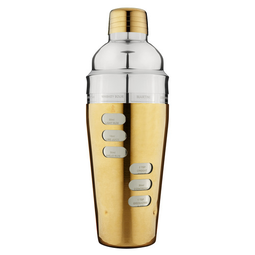 Aurora Recipe Gold Professional Cocktail Shaker Cup Set