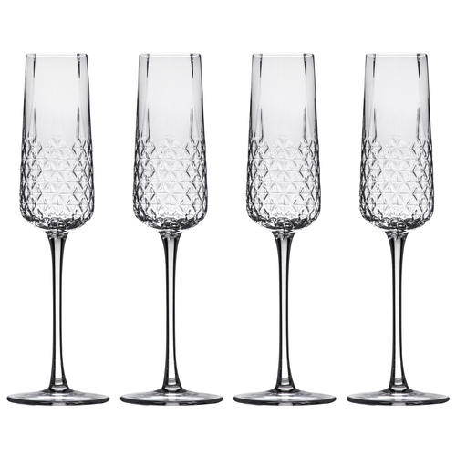 4pc Tempa Jasper 200ml Crystal Champagne Glass Drinking Set