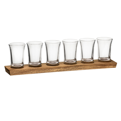 7pc Tempa Harvey 45ml Shot Glass Tasting Flight Drinkware Set