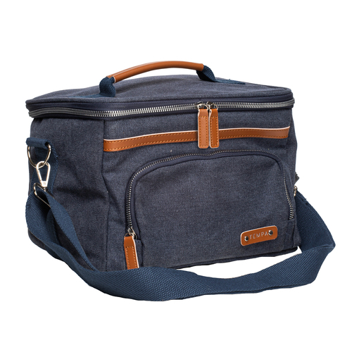 Tempa Kayce Insulated 25cm Cotton Cooler Bag - Navy