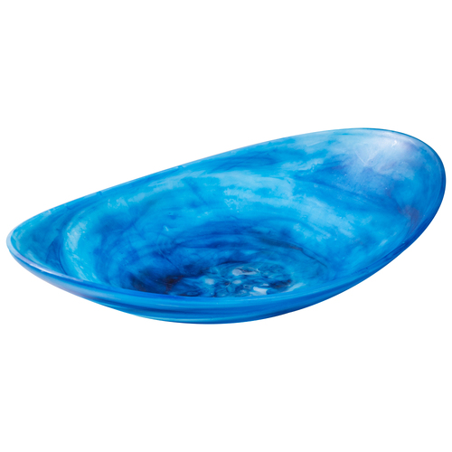 Tempa Marlow 44cm Polyresin Oblong Dinner Bowl - Ocean