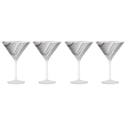 2x 2pc Tempa Skylar Storm Martini Drinking Cocktail Glass Set