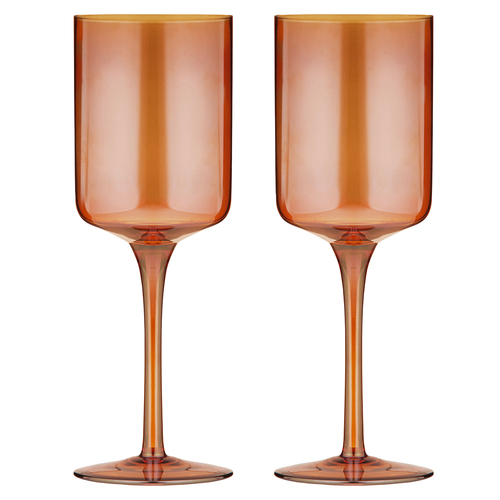 2pc Tempa Verity Crystal Clear Wine Glass Home Barware - Amber