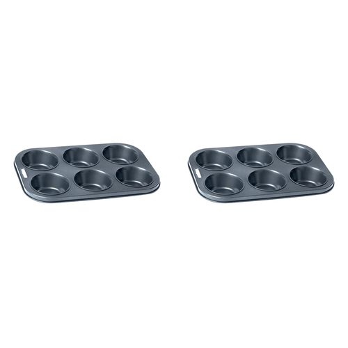 2PK Wiltshire Easybake 6 Cup Cupcake/Muffin Pan Baking Tray