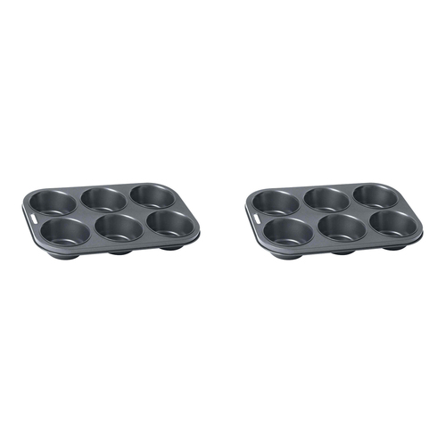 2PK Wiltshire Easybake 6 Cup Texas Muffin/Cupcake Pan Baking Tray