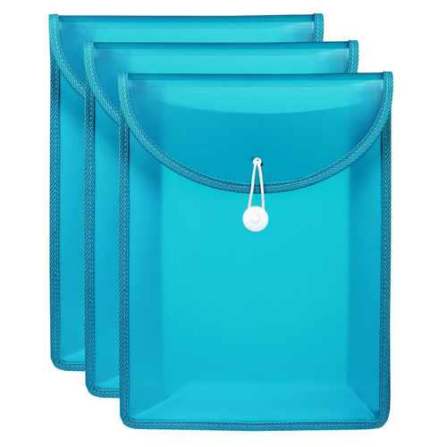 3PK Marbig Top Load A4 File Document Paper Holder - Aqua