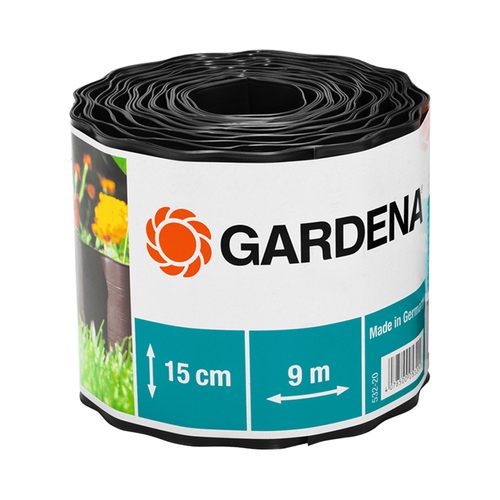 Gardena Plastic Outdoor Garden Bed Decorative Edging 15cm x 9m