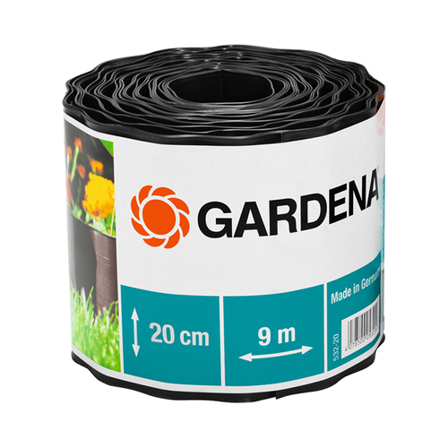 Gardena Plastic Outdoor Garden Bed Decorative Edging 20cm x 9m