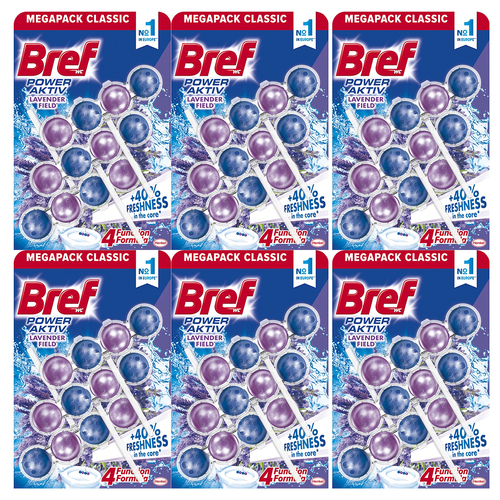 18pc Bref Power Active Bathroom Toilet Cleaner 50g - Lavender