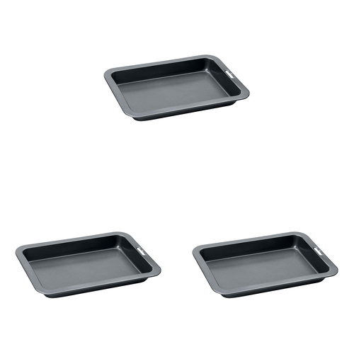 3PK Wiltshire Easybake Rectangular Slice/Brownie Baking Pan Tin