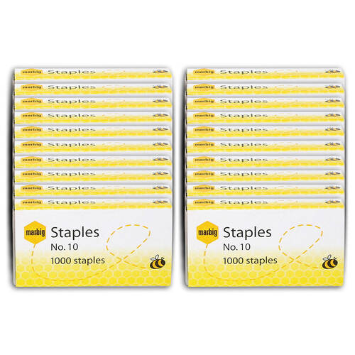 20PK Marbig Staples NO.10 1000BX