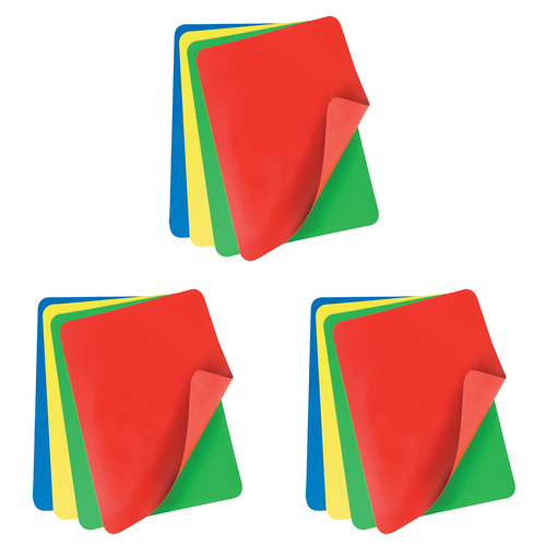 3x 4pc Appetito Coloured Flexible Cutting Board Home Kitchen Cooking Assorted