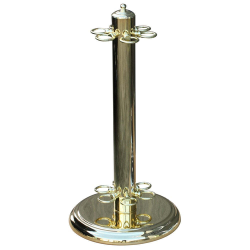 Formula Sports Metal 6 Billiard/Pool Cue Stand - Brass