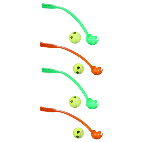 4PK Paws & Claws Ball Launcher Pet Toy 65cm Assorted