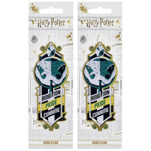 2PK The Carat Shop Harry Potter Metal Bookmark Stationery - Slytherin