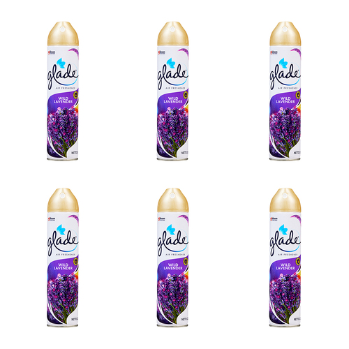 6PK Glade Air Freshener Lavender Home/Room Fragrance Spray 225ml