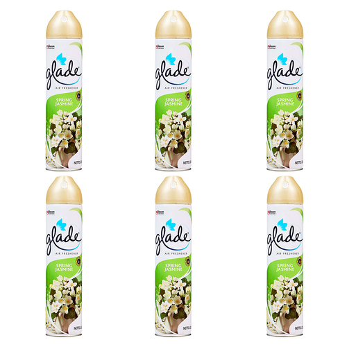 6PK Glade Air Freshener Jasmine Home/Room Fragrance Spray 225ml