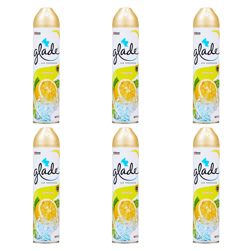 6PK Glade Air Freshener Lemon Home/Room Fragrance Spray 225ml