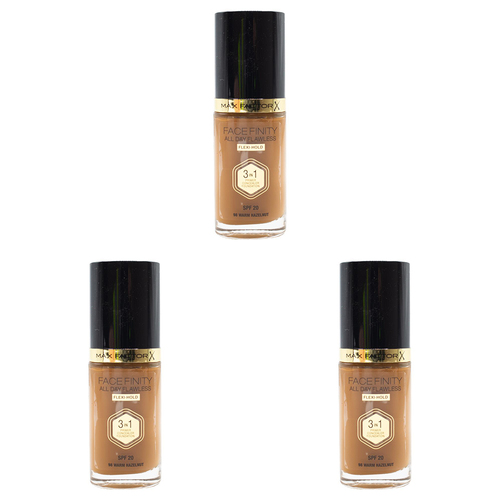 3PK Max Factor 3In1 Primer/Concealer/Foundation 98 Warm Hazelnut 30ml