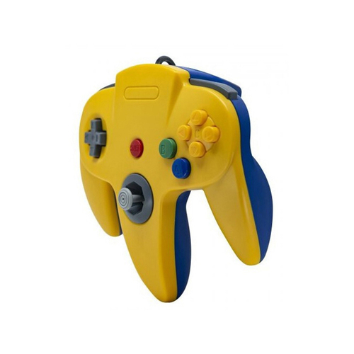 Teknogame Nintendo 64 Controller Replica Video Game Accesories Yellow/Blue