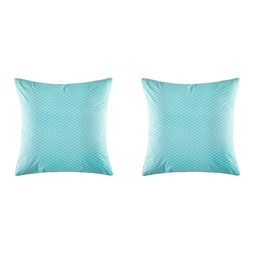 2PK Kas Australia Alva Euro Throw Pillowcase 65x65cm - Aqua