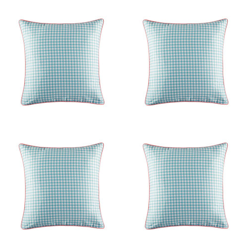 4PK Kas Australia Mosi Euro Throw Pillowcase 65x65cm - Aqua